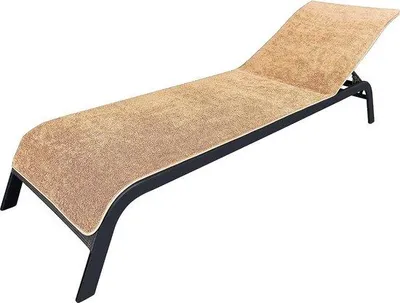 Produktbild von Famanu Schutzhülle für Gartenliege, 100% Baumwolle, 100, Frottee, Liegestuhlauflage, 75 x 200 cm, Kaffee