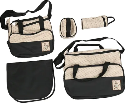 Produktbild von Multifunktional Mamatasche 5er Set Babytasche Wickeltasche Mama Rucksack Pflegetasche Mamatasche Reisetasche Backpack Schwarz