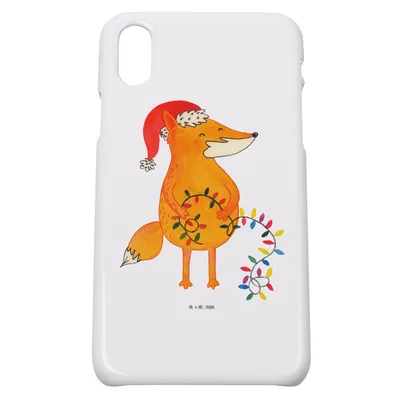 Produktbild von Mr. & Mrs. Panda Iphone 10 Handyhülle Fuchs Weihnachten - Weiß - Geschenk, Nikolaus, Cover, Winter, Hülle, X, Weihnachtsmann, Handy, Weihnachtszeit