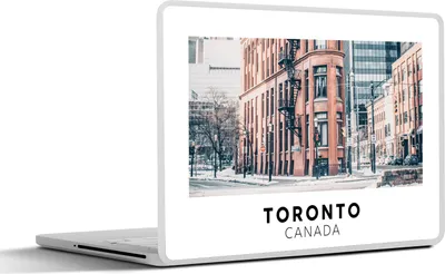Produktbild von MuchoWow® Laptop Aufkleber Sticker Cover Toronto - Winter - Straße 31x22.5 cm - Laptop-Deko