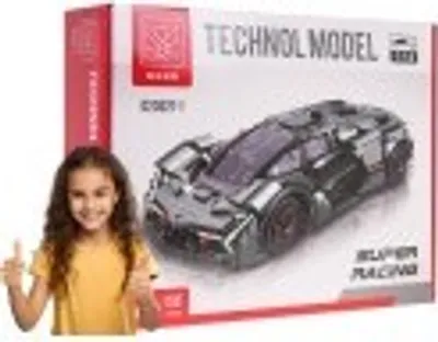 Immagine prodotto di 1512 EL. CONSTRUCTING BRICKS set grigio auto sportiva 1:14