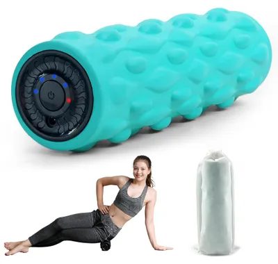 Produktbild von Schaumstoff Massagerolle mit 4 Geschwindigkeiten für Tiefengewebsmassage, Regeneration und Schmerzlinderung