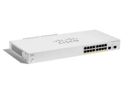 Obrázok produktu pre Cisco CBS220-16P-2G - Managed - L2 - Gigabit Ethernet (10/100/1000) - Power over Ethernet (PoE) - Rack-Einbau
