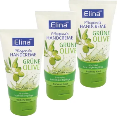 Produktbild von 3x150 ml Elina Grüne Olive Handcreme
