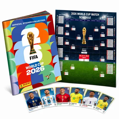 Produktbild von Weltmeisterschaft 2026 Album Set für Fußball Fans – mit Spielplan & Panini Sammelalbum (Sammelalbum)