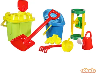 Produktbild von Sandspielzeug Eimergarnitur Sandkasten Spielzeug Strand Schaufeln Förmchen 11 Teile