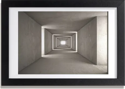 Produktbild von Bild 30x20 MDF-Rahmen, Wandkunst Der Betontunnel