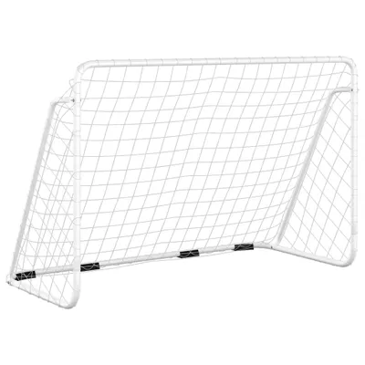 Obrázok produktu pre vidaXL Futbalová bránka so sieťou biela 180x90x120 cm oceľ