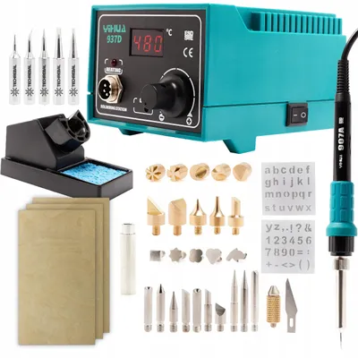 Produktbild von Techrebal 937D Lötstation Holzbrand-Set LCD