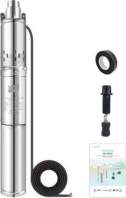 Obrázek produktu pro Solárně napájené ponorné vodní čerpadlo, vestavěný regulátor, maximální výtlak 35 m, 150 W DC12V