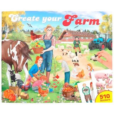 Produktbild von Depesche Create your Farm - Malbuch mit Stickern