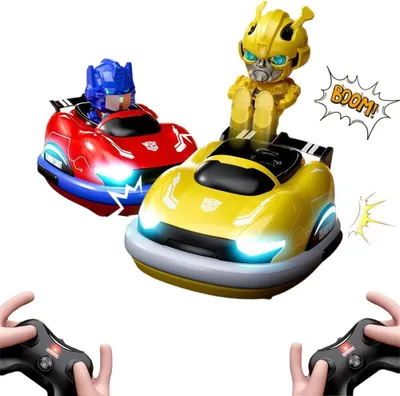 Image de Jouet de voiture télécommandée pour deux personnes l'une contre l'autre 2 pièces de voiture de collision peuvent être plus d'une personne l'une contre l'autre, avec des lumières et de la musique,Cadeaux pour les garçons filles