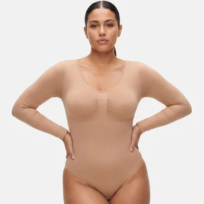 Produktbild von ESTRELL® Damen Shapewear Body mit String – Figurformender Sculpting Bodysuit - Longsleeve