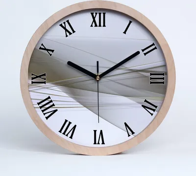 Produktbild von Holzuhr 25fi cm wanduhr - schwarze Spitzen - Abstraktion