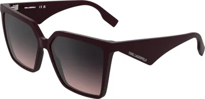 Produktbild von Karl Lagerfeld KL6207S BURGUNDY/GREY TO PINK 57/14/140 Damenbrillen Sonnenbrillen