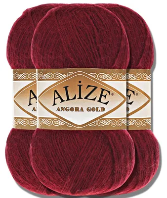 Produktbild von Alize 3x 100g Angora Gold Wolle, Uni, Häkeln, Stricken (57)