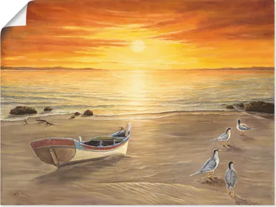 Produktbild von ARTland Poster Möwen am Meer Größe: 60x45 cm