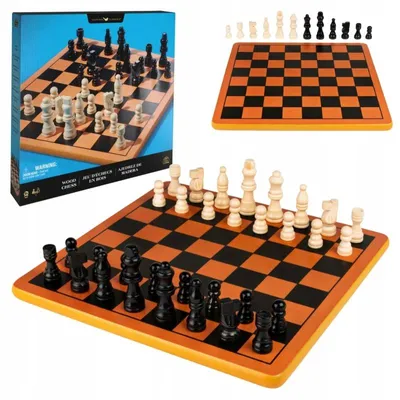Produktbild von Spin Master – Klassisches Schach Aus Holz – Strategisches Logikspiel-Set