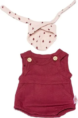 Zdjęcie produktu dla Czerwone body z szalikiem dla lalek 38 cm