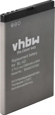 Produktbild von vhbw Akku kompatibel mit Binatone Speakeasy 600 Handy Smartphone Telefon (1300 mAh, 3,7 V, Li-Ion)