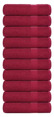 Image de vidaXL Serviettes FROGN, lot de 10, bordeaux, 50 x 100 cm, 360 g/m²