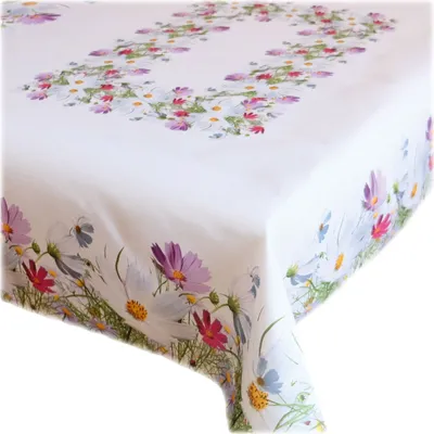 Produktbild von Tischwäsche Druckmotiv Blumen Tischläufer Frühling Sommer 110 x 160 cm