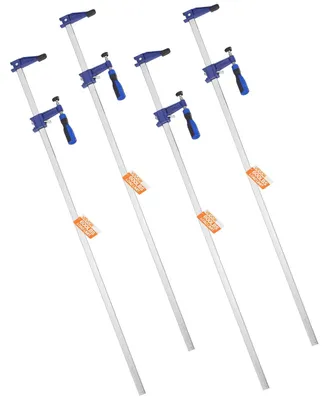 Produktbild von Holzbearbeitung-Schraubzwingen, 4 Stück, 91,4 cm Öffnung, verriegelbar, F-Klemme, Gusseisen