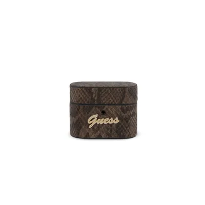 Immagine prodotto di Guess Guacappusnsmlbr Cover per Airpods Probrązowy/Collezione pitone marrone