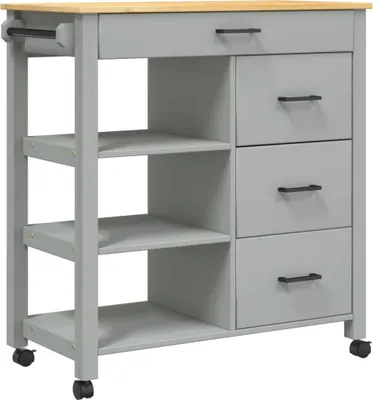 Obrázok produktu pre Kuchynský vozík MONZA 84x40x88,5 cm borovicový masív