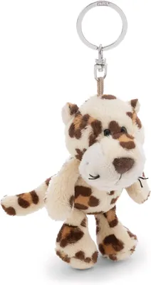 Produktbild von Schlüsselanhänger Leopard 10cm - beige - Treuer-Plüschbegleiter für Rucksack oder Tasche, Schlüsselhalter für Klein und Groß | 62396