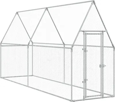 Obrázok produktu pre Klietka pre kurčatá strieborná 400x100x190 cm pozinkovaná oceľ