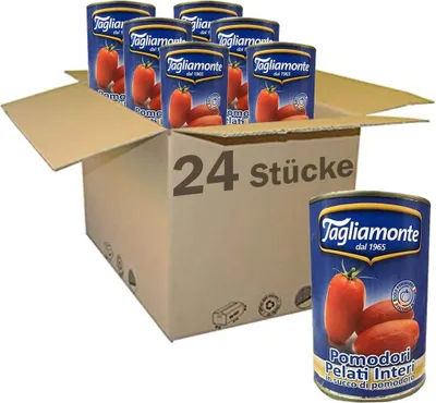 Produktbild von 24x TAGLIAMONTE Pomodori Pelati Interi geschälte Tomaten sauce aus Italien dose 400g 100% Italienische Tomaten