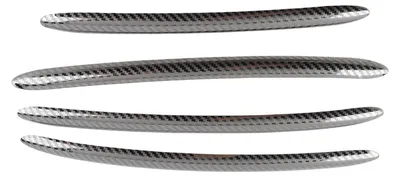 Zdjęcie produktu dla 4 sztuki nakładek na klamki drzwi samochodowych ze stali nierdzewnej w stylu włókna węglowego, zamienniki do serii 5 F10 F11 F07 F18 2011–2017