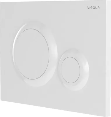 Produktbild von Vigour Betätigungsplatte DON in Weiss für 2-Mengen-Spültechnik VIGDON