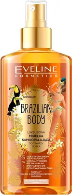 Produktbild von Eveline Cosmetics Brazilian Body – feuchtigkeitsspendender, beruhigender Selbstbräuner