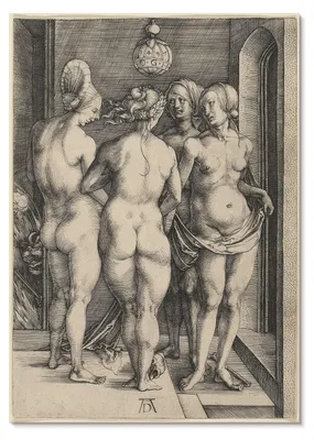 Zdjęcie produktu dla PLAKAT – 59 x 84 cm (A1) – Albrecht Dürer – Cztery nagie kobiety autorstwa Albrechta Dürera – Dekoracja ścienna do salonu, sypialni i przedpokoju, nowoczesny plakat, bez ramy