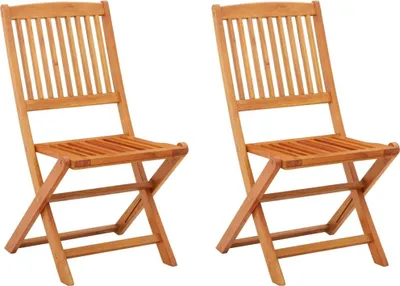 Produktbild von Klappbare Gartenstühle 2 Stk. Massivholz Eukalyptus