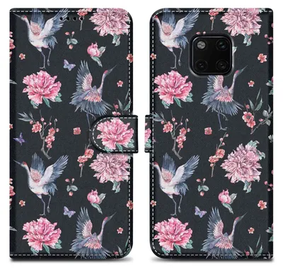 Produktbild von Cadorabo Schutzhülle für Huawei MATE 20 PRO Hülle Design Schwarz Handyhülle Schutzhülle Etui Magnetisch Case Cover