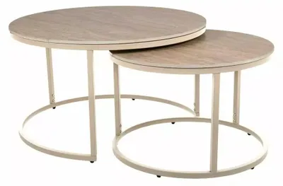 Obrázek produktu pro FURNLUX konferenční stolek Ferrante, barva béžová, rozměry: 80 x 45 x 80 cm. Hlavní barva: béžová
