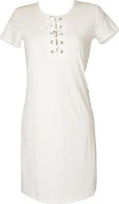Immagine prodotto di Abito donna EMPORIO ARMANI maxi maglia mezza manica girocollo costina con motivo intreccio davanti articolo 262673 3R308, XL - IT V / CN 170/100Y / BR EG / MX EG, Poliammide 85%,Spandex 15%
