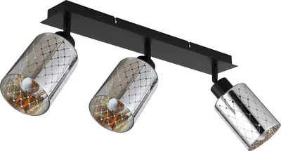 Produktbild von GLOBO 54316-3, Schwarz, Glas, Metall, IP20, I, E27, 40 W