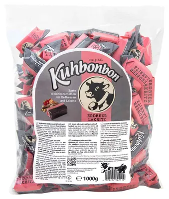Produktbild von Kuhbonbon Erdbeer Lakritz 1kg