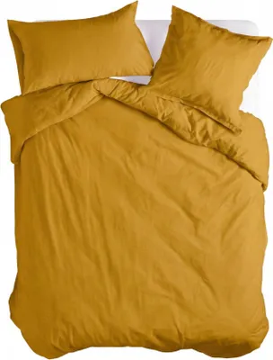 Produktbild von Basic Bettbezug Senf 240 x 220 cm 100% Baumwolle Hergestellt in Europa
