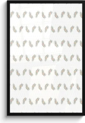 Produktbild von MuchoWow® MuchoWow® Gerahmtes Poster Vintage - Blatt - Muster 60x90 cm - Poster mit zchwarzem Bilderrahmen - Kunst