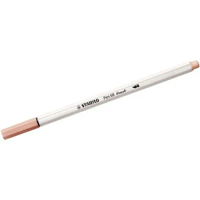Produktbild von Premium-Filzstift mit Pinselspitze für variable Strichstärken - STABILO Pen 68 brush - Einzelstift - apricot