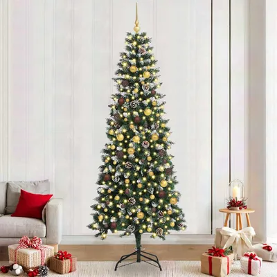 Immagine prodotto di Albero di Natale artificiale con 300 LED verdi 96 x 96 x 240 cm