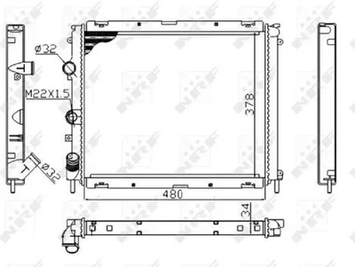 Image de Radiateur refroidissement moteur NRF pour RENAULT CLIO II