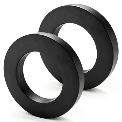 2 Ferrit-Ringmagnete Ø 70x32x15 mm, starke Dauermagnete