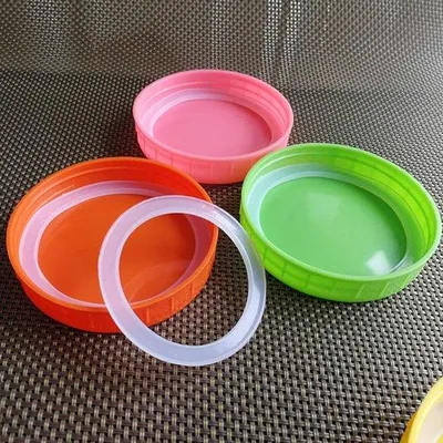Produktbild von Silikon-Jar-Pakkingen - Herstellbare Dichtungsringe - Set von 10 - Weiss - Silikon