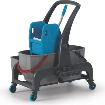 Image de Chariot de nettoyage Combisteel Procart Jet 721S avec presse à balai et seau